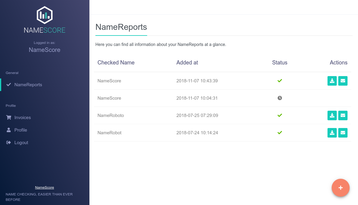 The NameScore Backend